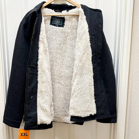 G.H. Bass & Co. Men's Wool Blend Sherpa Lined Jacket Coat Size XXL Gray Warm NEW - Picture 3 of 16